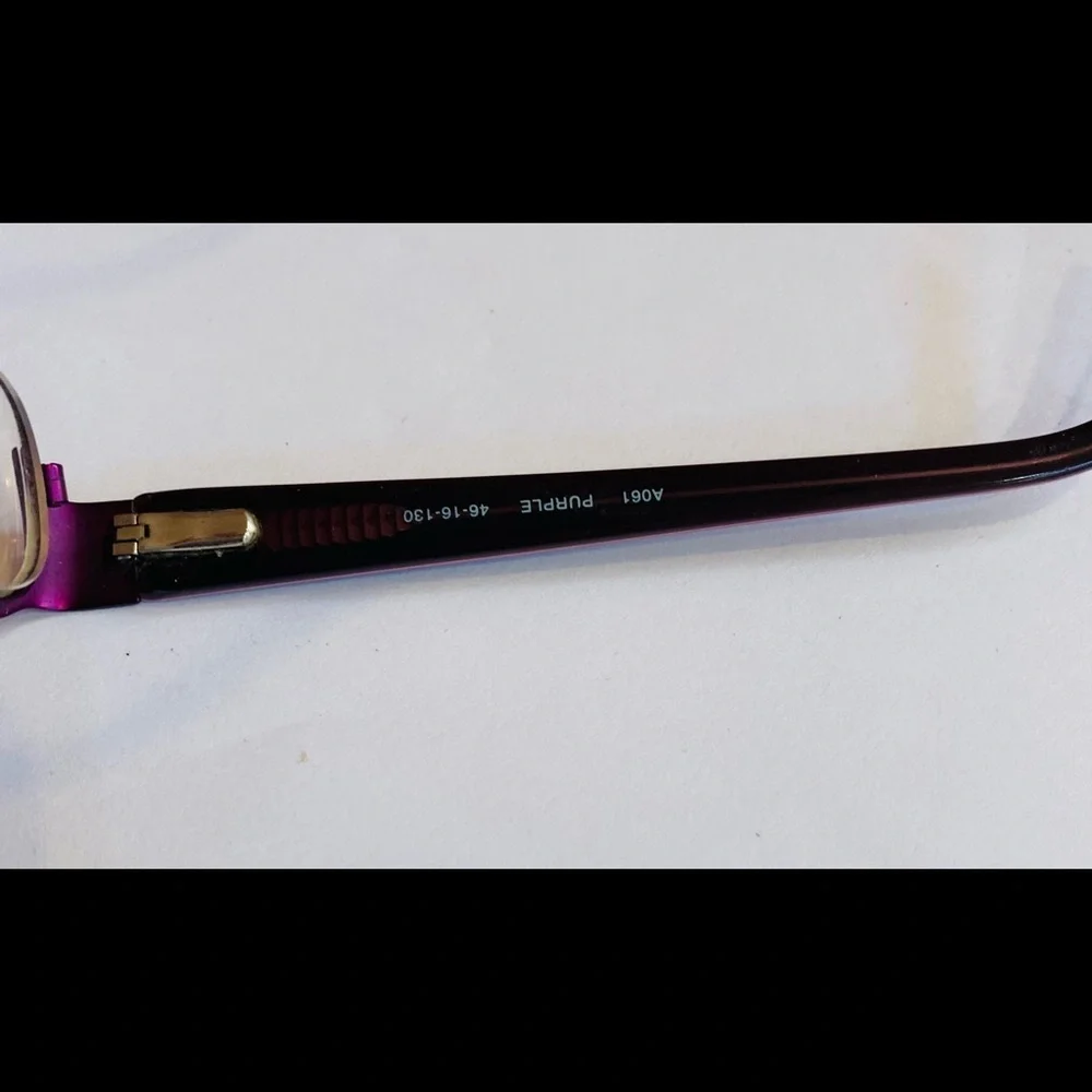 CONVERSE A061 Purple Kids Girls Eyeglasses Frame measurements of 46-16-130